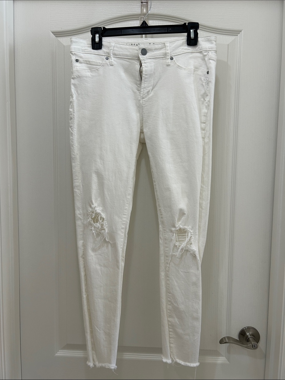 Articles Of Society White Skinny Jeans with Knee Distress
